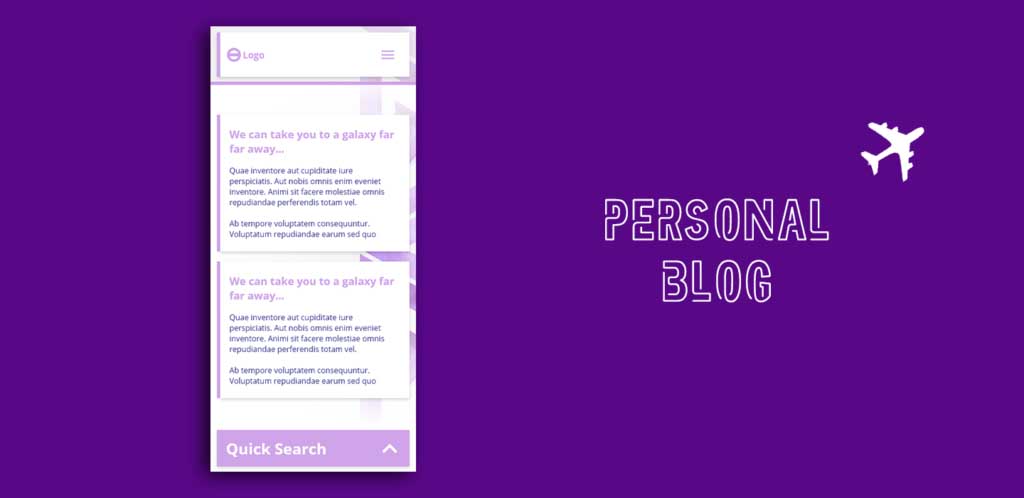 Elegant-mobile blog website design template image