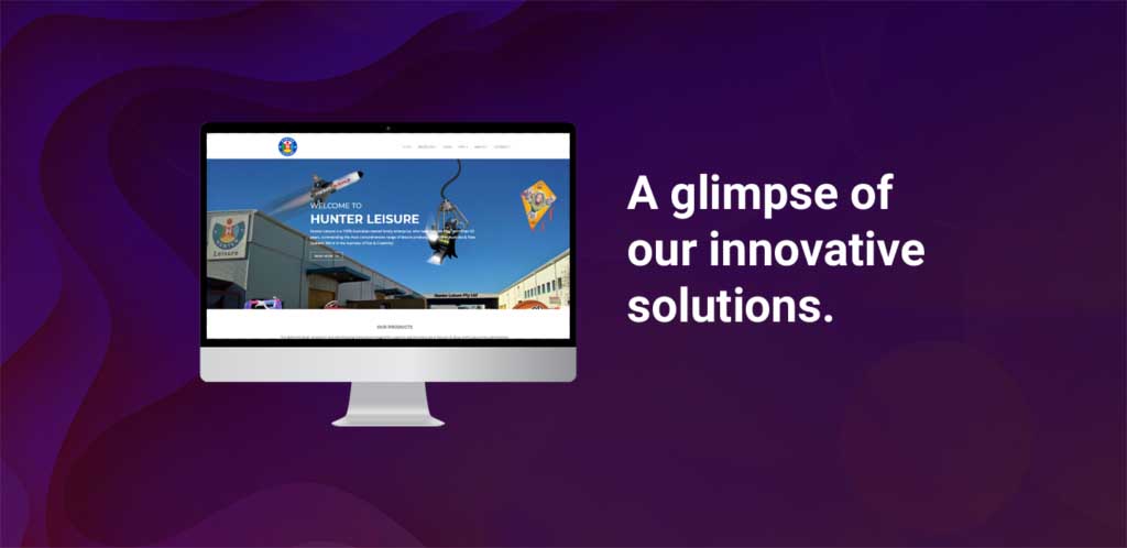 Hunter Leisure site website design