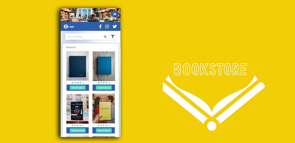 bookstore website design template image