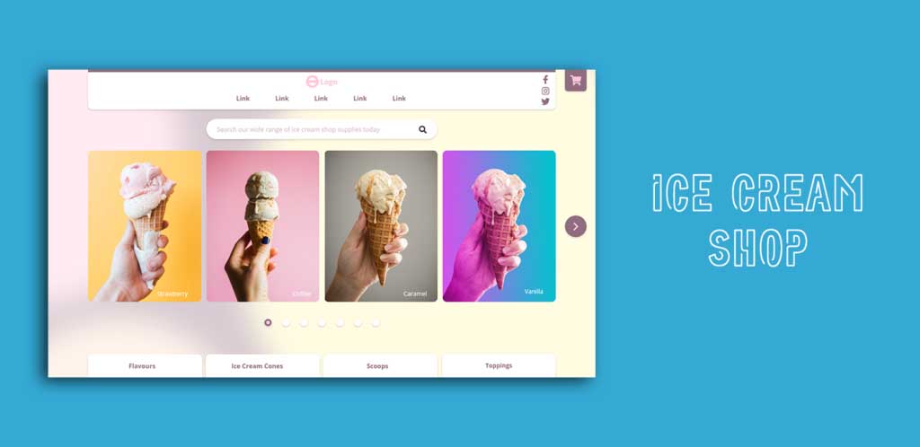 food delivery site website template image