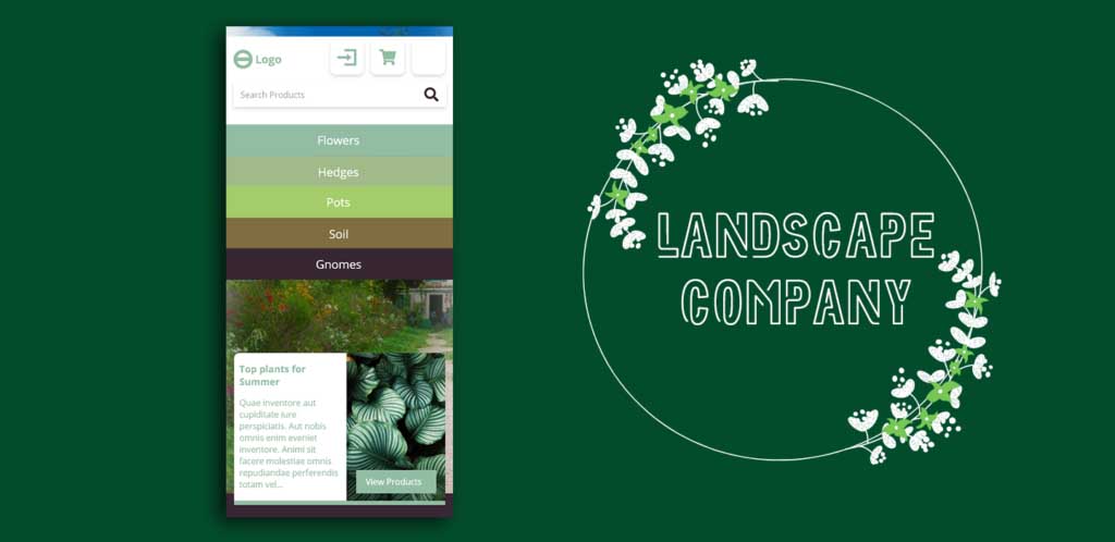 landscape company website design image