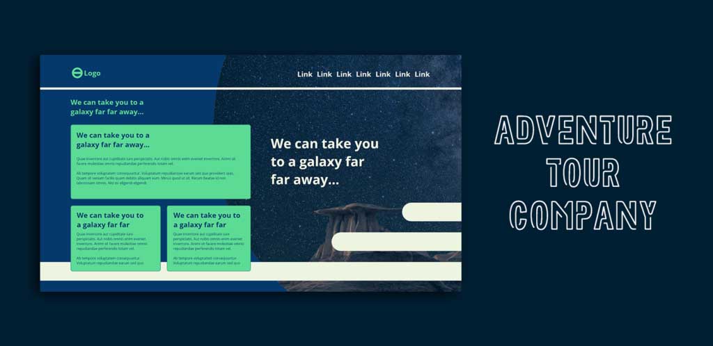 travel company website template image